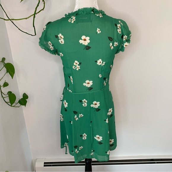 Reformation Garnet Floral Wrap Minidress Size S - Picture 2 of 6